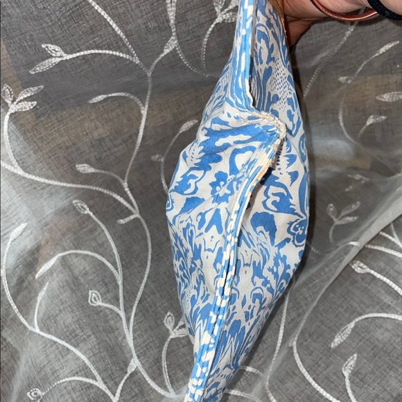 Blue and Tan Patterned Women's Bag - Picture 4 of 7